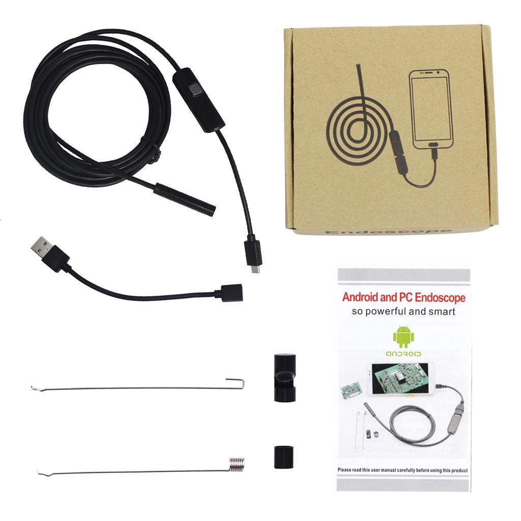 Waterproof Borescope Soft Wire Camera 0.3MP Repair Inspection 7mm 3m