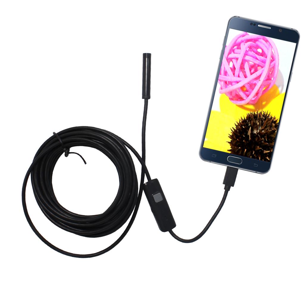 Waterproof Borescope Soft Wire Camera 0.3MP Repair Inspection 7mm 5m