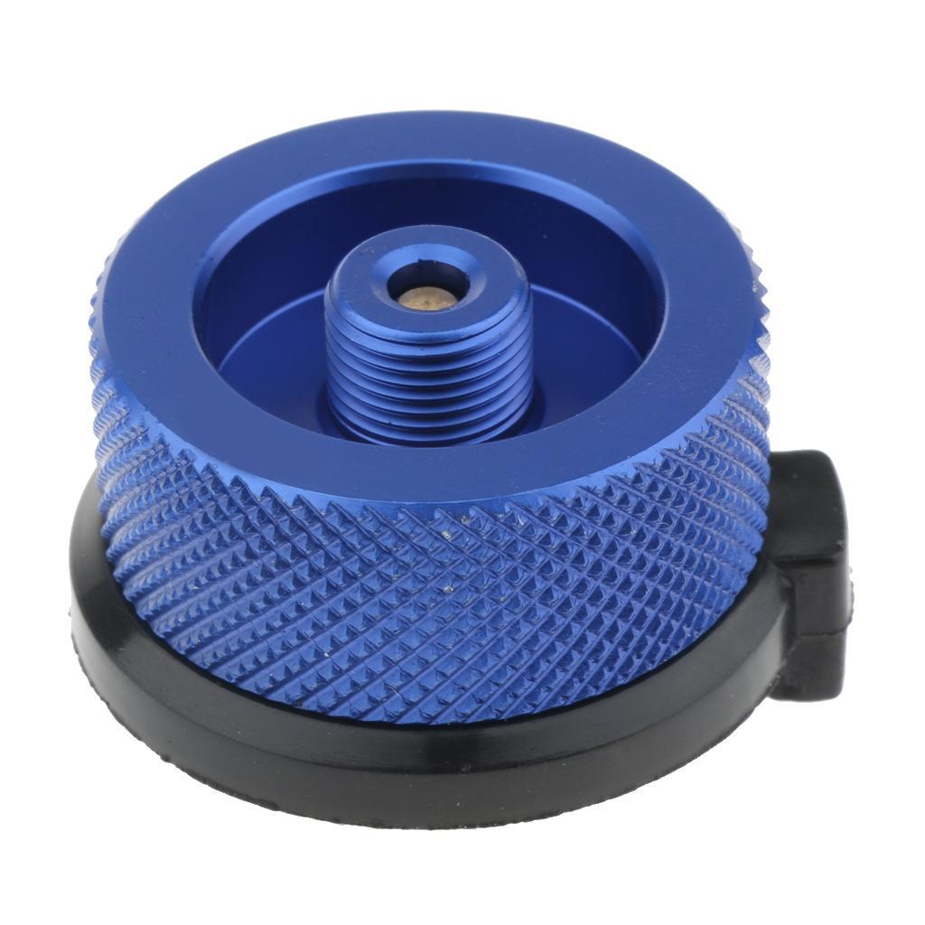 Outdoor Camping Stove Gas Refill Adapter Picnic Burner Connector  Blue