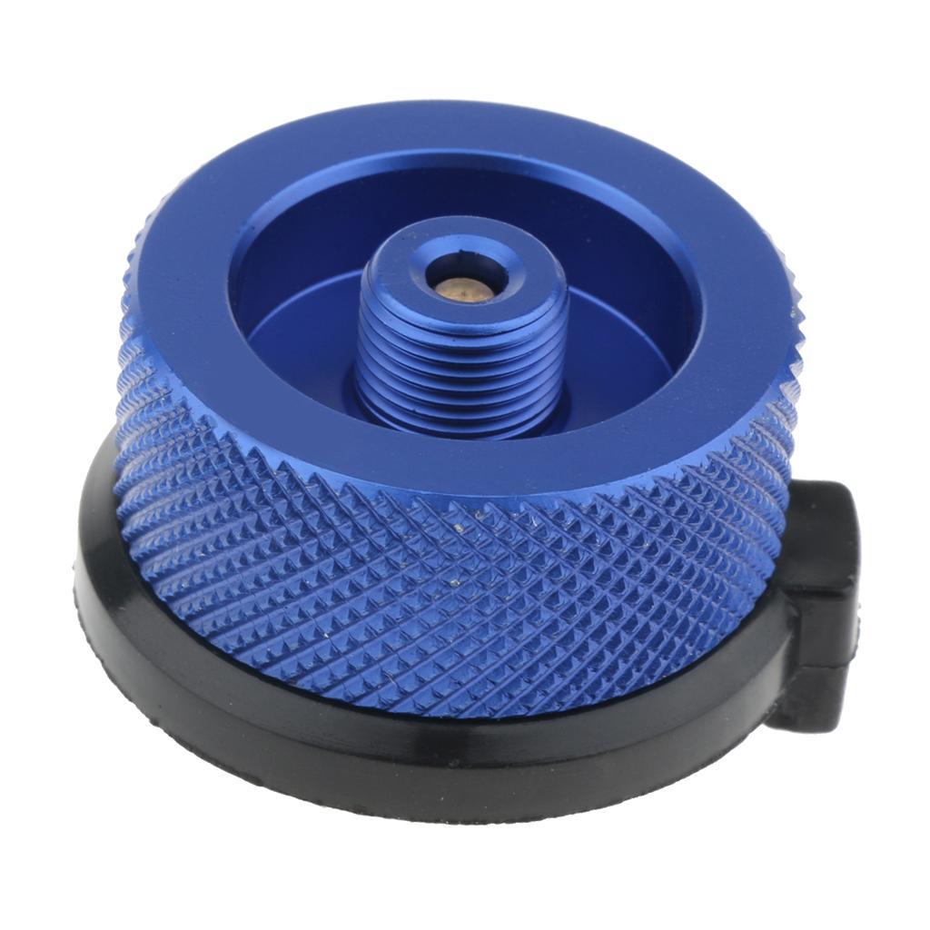 Outdoor Camping Stove Gas Refill Adapter Picnic Burner Connector  Blue