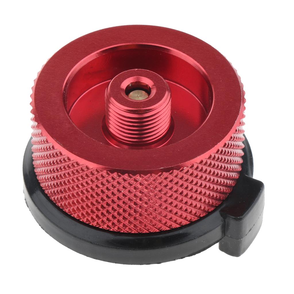 Outdoor Camping Stove Gas Refill Adapter Picnic Burner Connector  Red