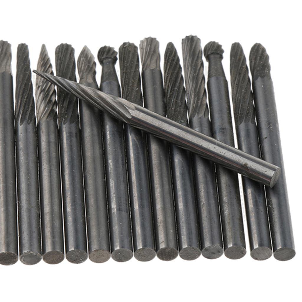 20pc HSS Router Bits Wood Cutter Milling Fits Rotary Tool