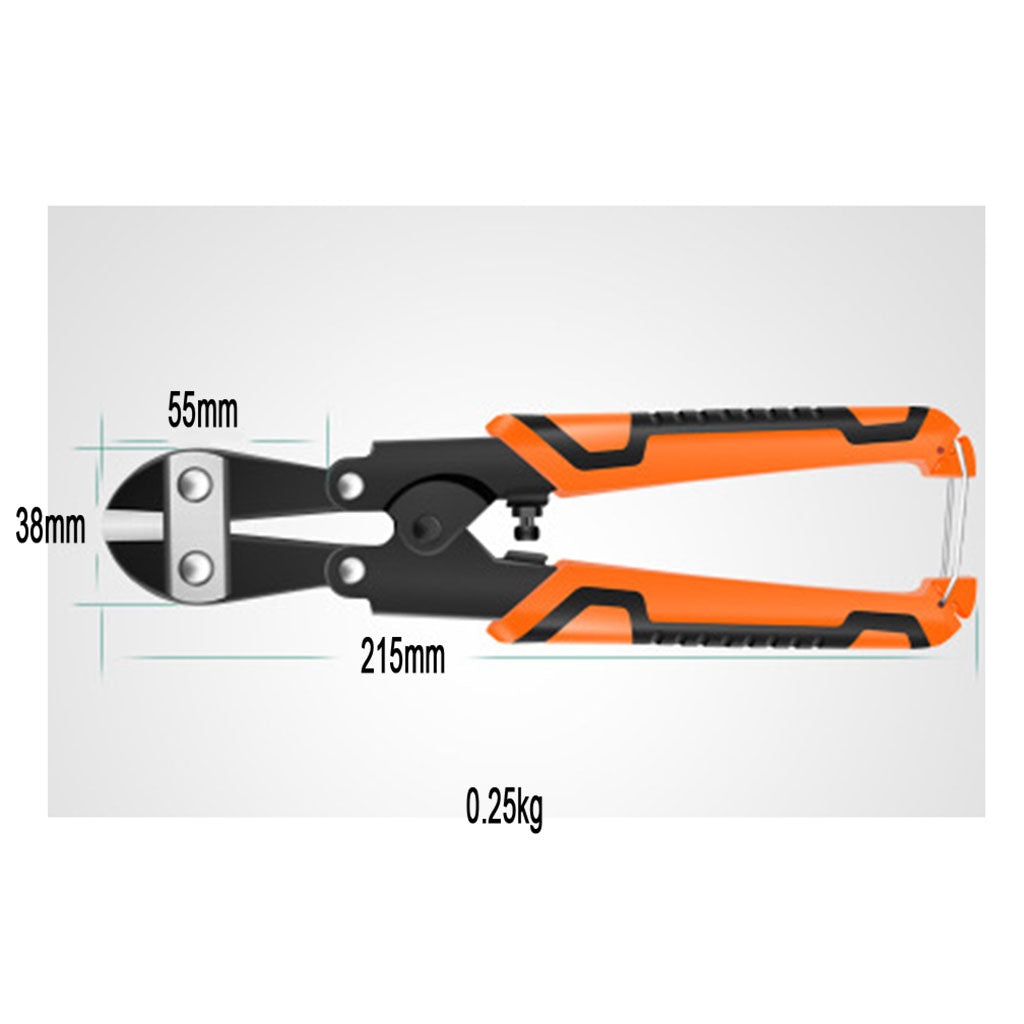 8 Inch Handheld Heavy-Duty Bolt and Wire Cutter Steel Snips Grommet Removal