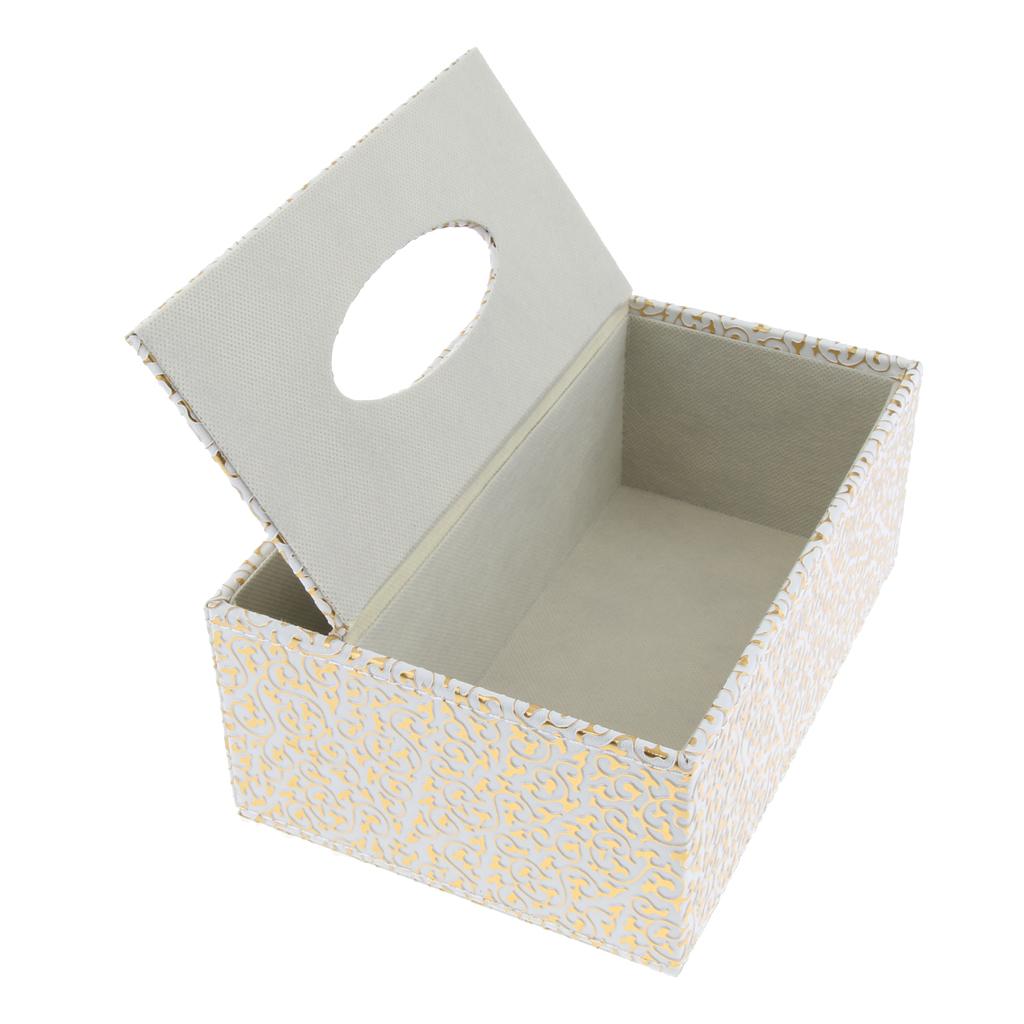 PU Leather Tissue Paper Container Organiser Napkin Case for Home Decor