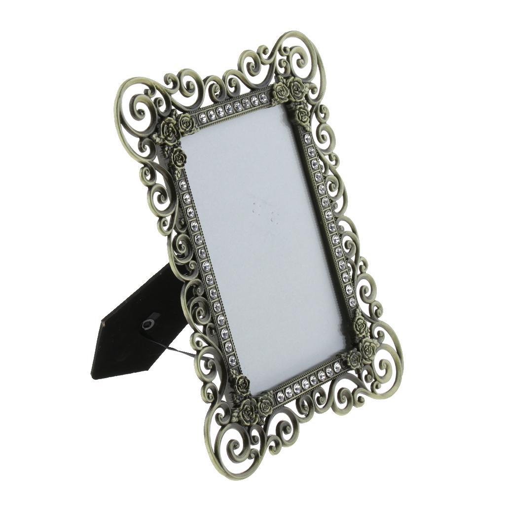 European Vintage Retro Style Bronze/Tin Alloy Photo/Picture Frame 5*7 inch, Tabletop Horizontally or Vertically