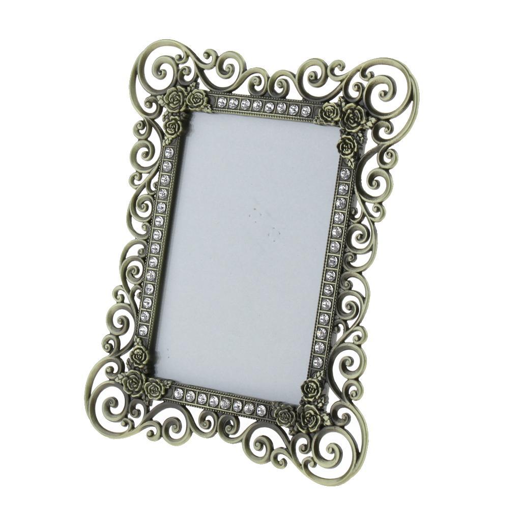 European Vintage Retro Style Bronze/Tin Alloy Photo/Picture Frame 5*7 inch, Tabletop Horizontally or Vertically