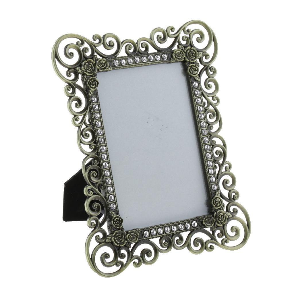 European Vintage Retro Style Bronze/Tin Alloy Photo/Picture Frame 5*7 inch, Tabletop Horizontally or Vertically