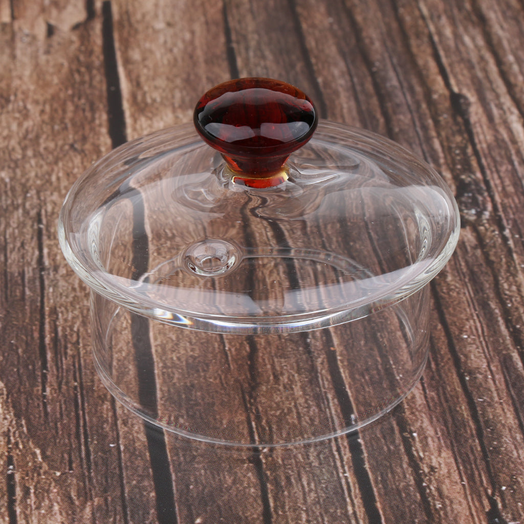 300ml Glass Small Teapot with Wooden Handle Heat Resistant Water Coffee Pot