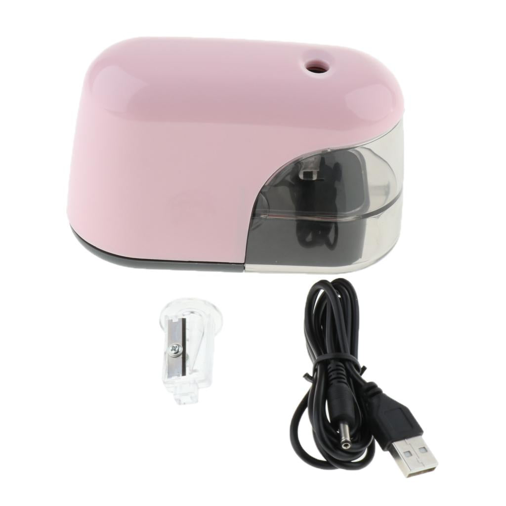 Portable USB Electric Pencil Sharpeners for Kid Students Office Artists Pink