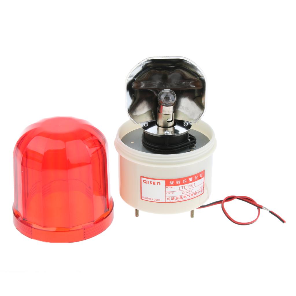 24V LED Rotating Strobe Warning Light Beacon Red