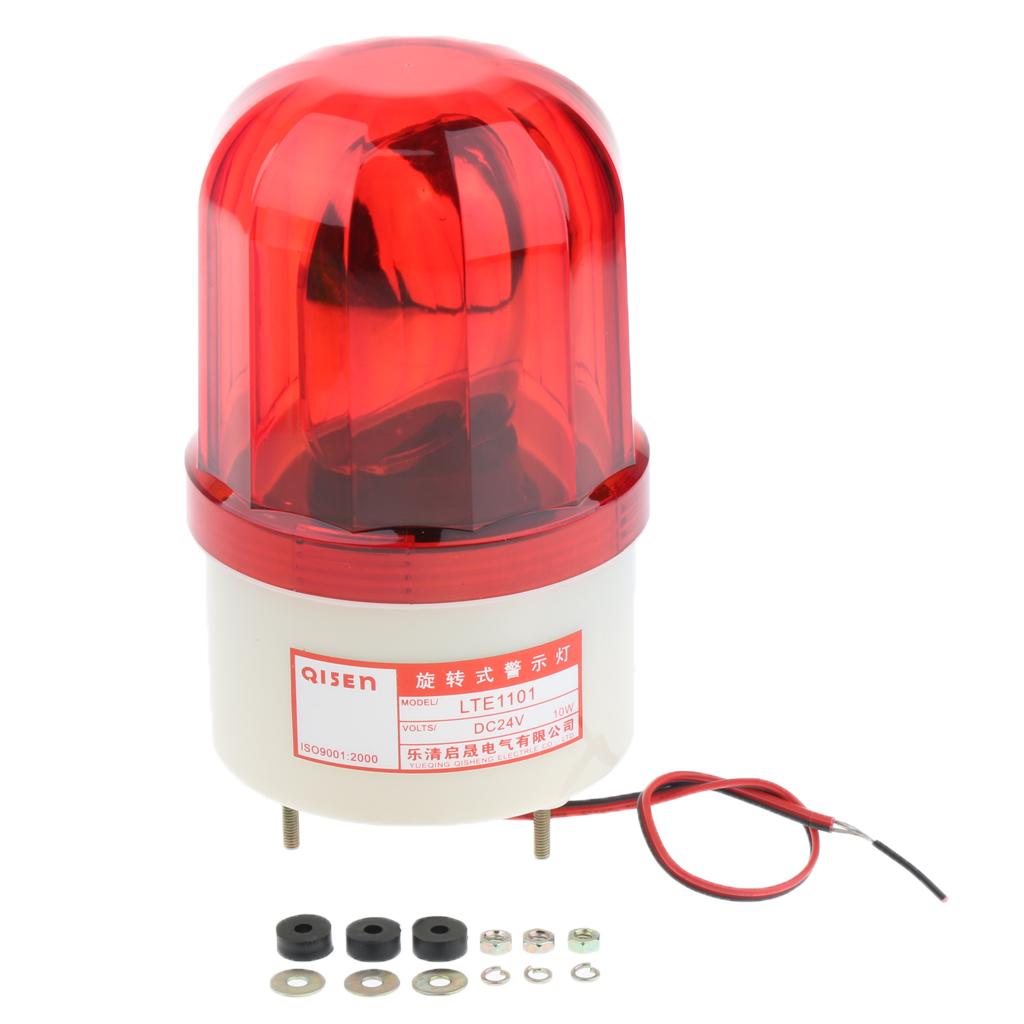 24V LED Rotating Strobe Warning Light Beacon Red