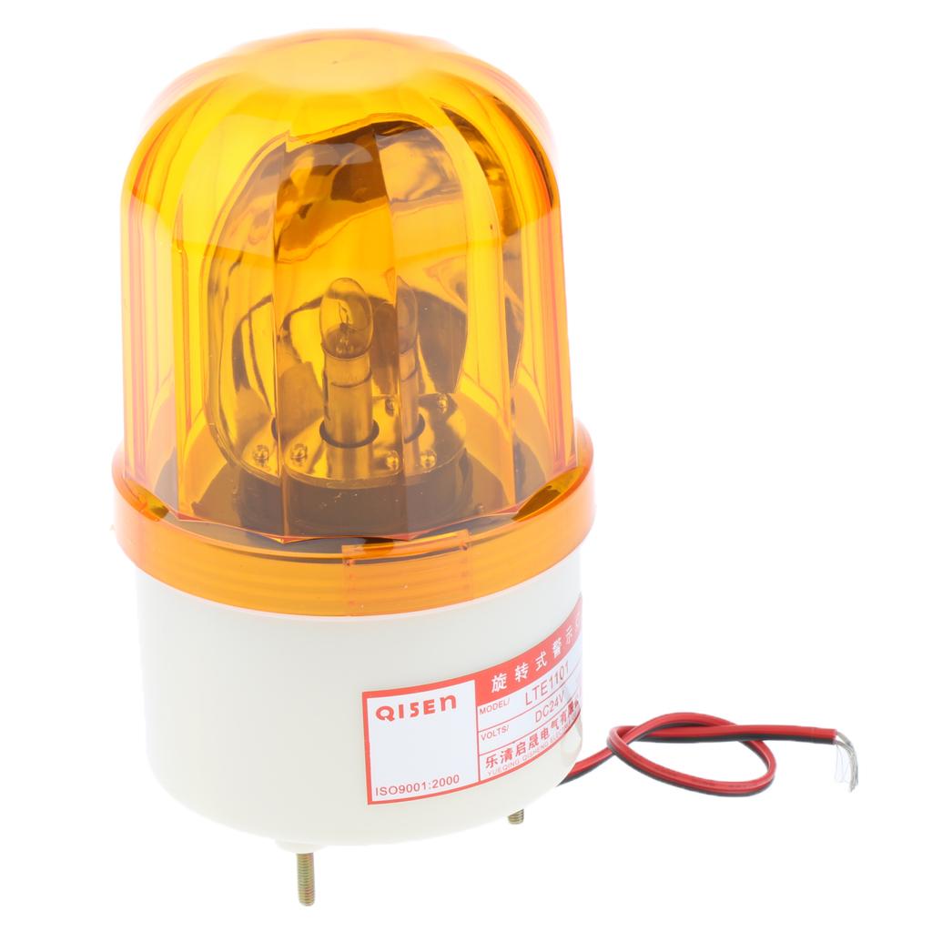 24V LED Rotating Strobe Warning Light Beacon Yellow