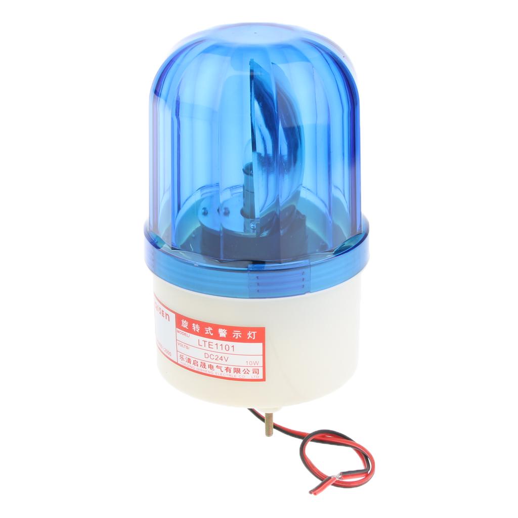 24V LED Rotating Strobe Warning Light Round Signal Beacon Flash Lamp Blue