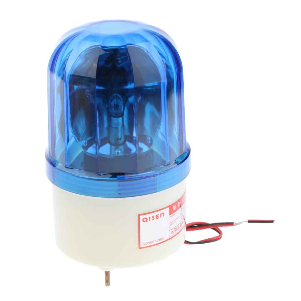 24V LED Rotating Strobe Warning Light Beacon Blue