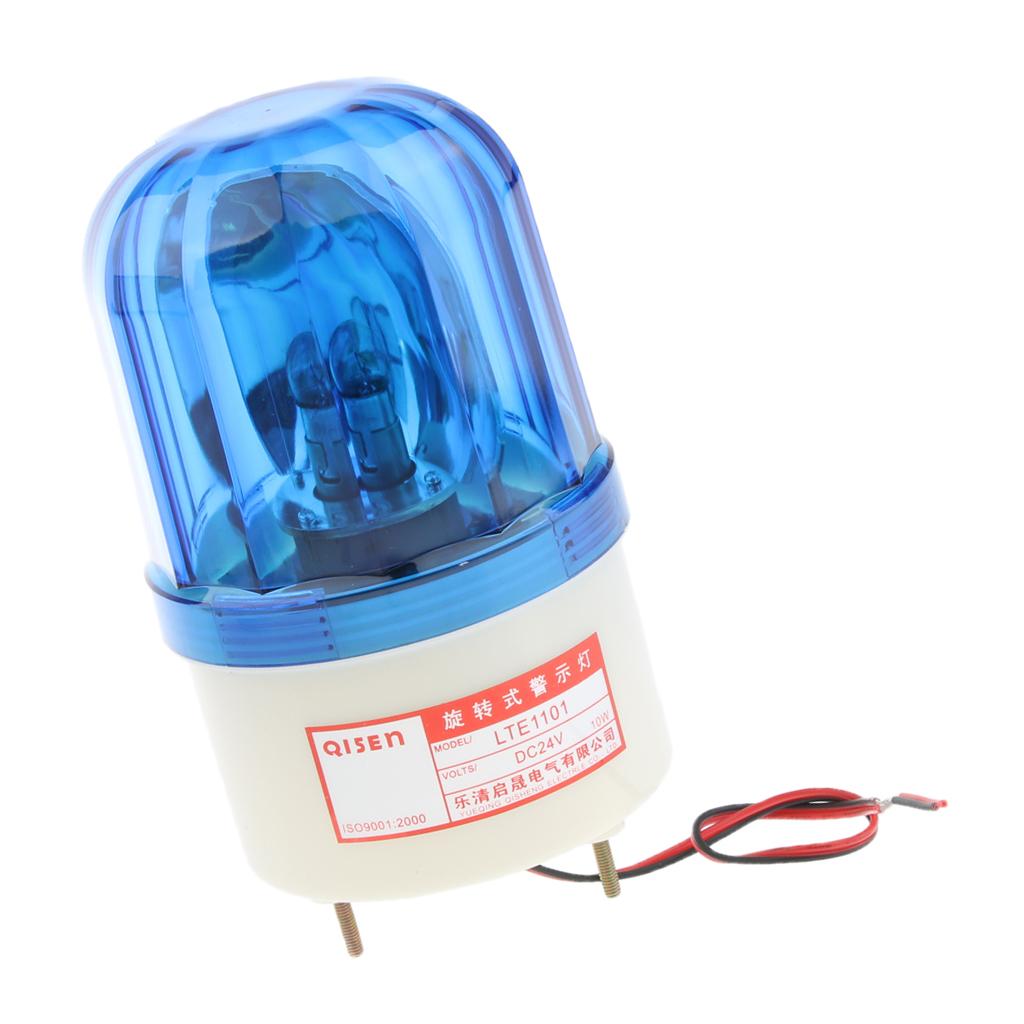 24V LED Rotating Strobe Warning Light Beacon Blue