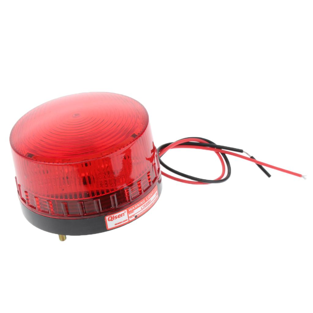 12V Flash Strobe / Always-On Warning Beacon Lights, Red