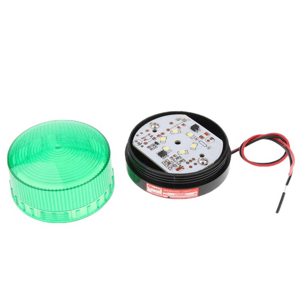 12V Flash Strobe / Always-On Warning Beacon Lights, Green