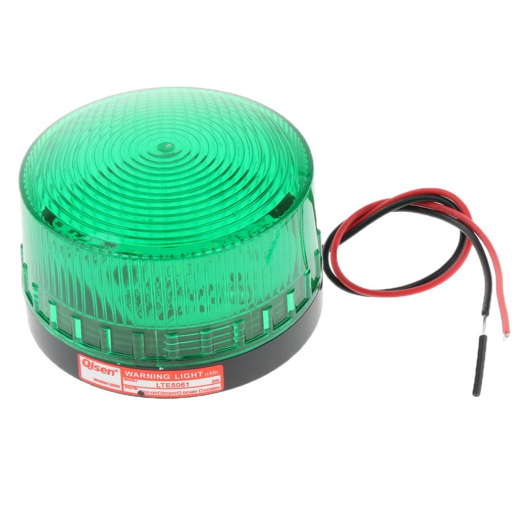 12V Flash Strobe / Always-On Warning Beacon Lights, Green