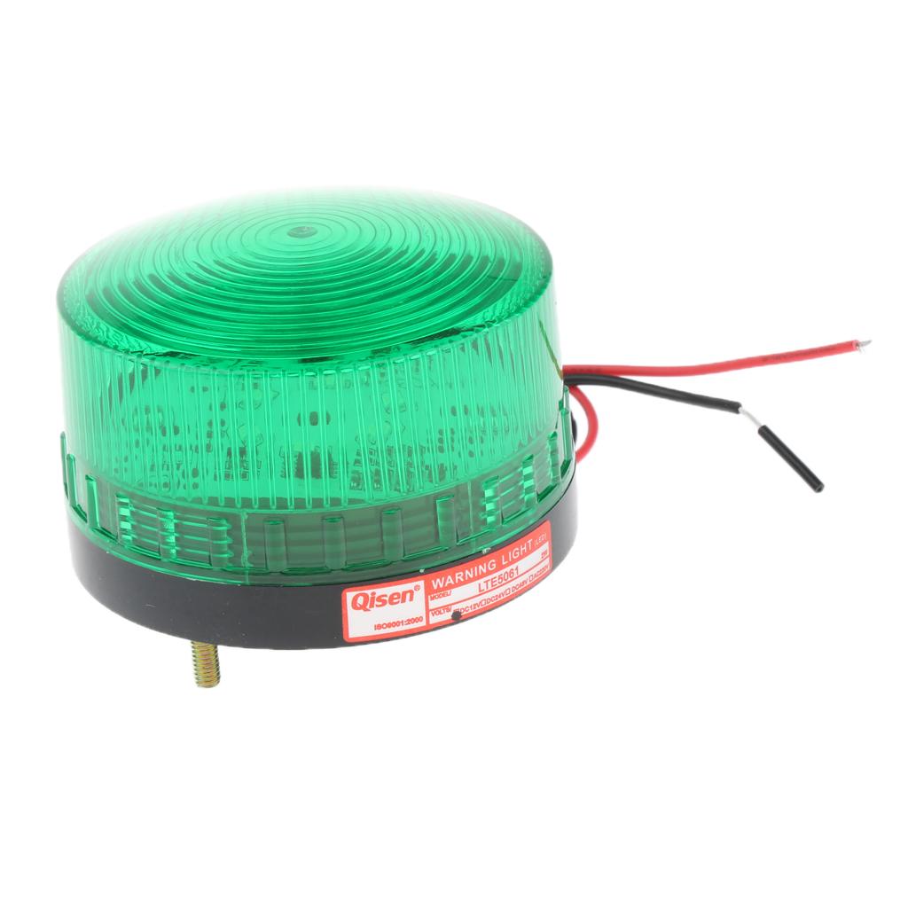 12V Flash Strobe / Always-On Warning Beacon Lights, Green