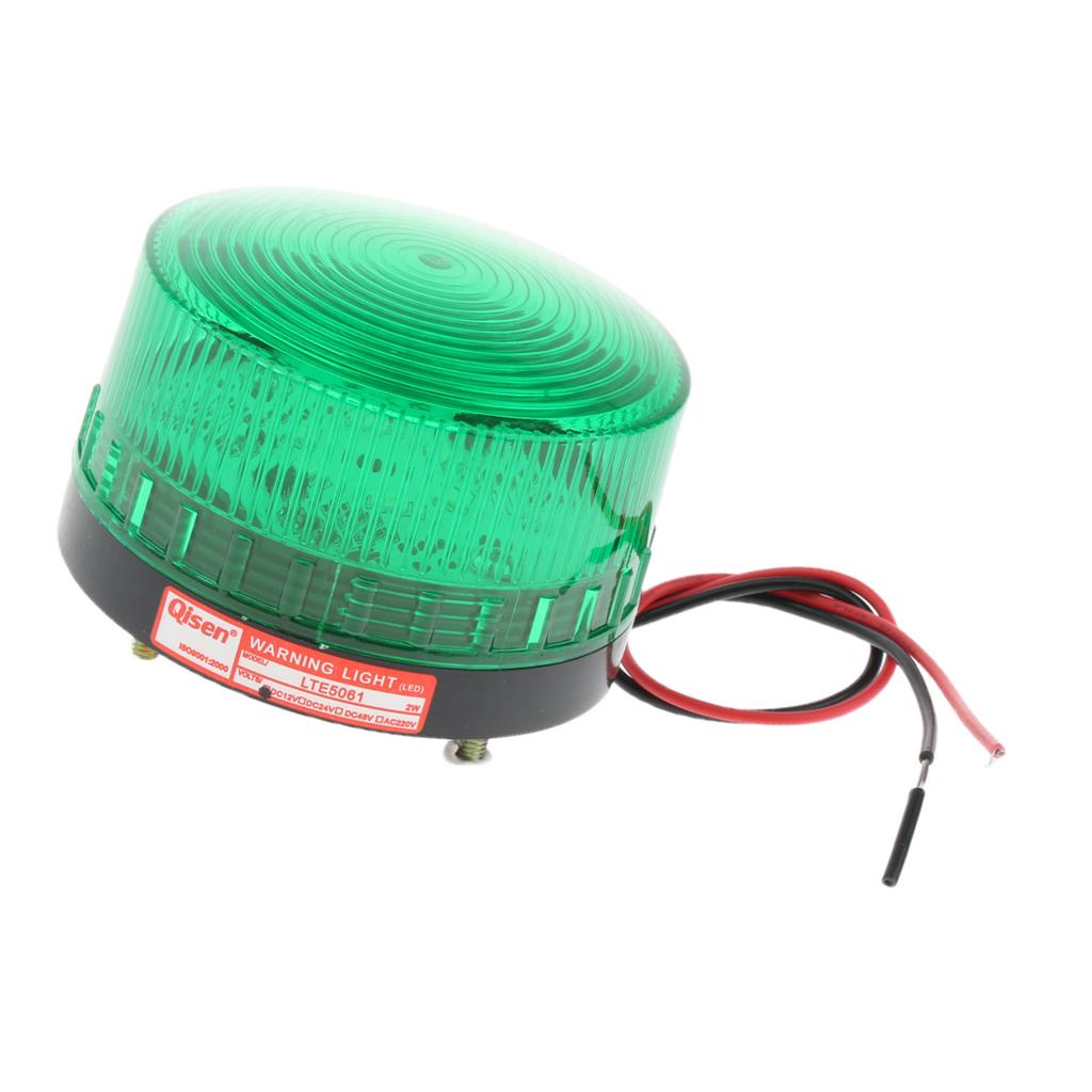 12V Flash Strobe / Always-On Warning Beacon Lights, Green