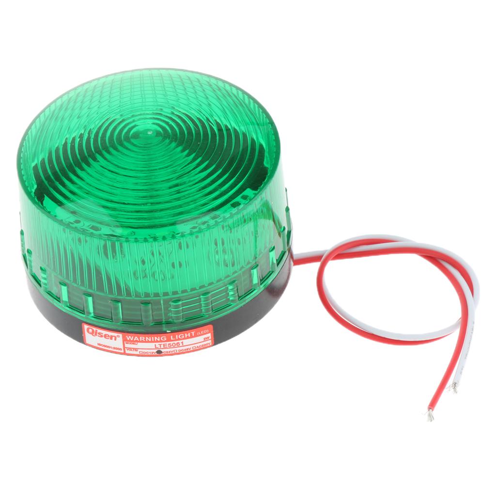 24V Flash Strobe / Always-On Warning Beacon Lights, Green