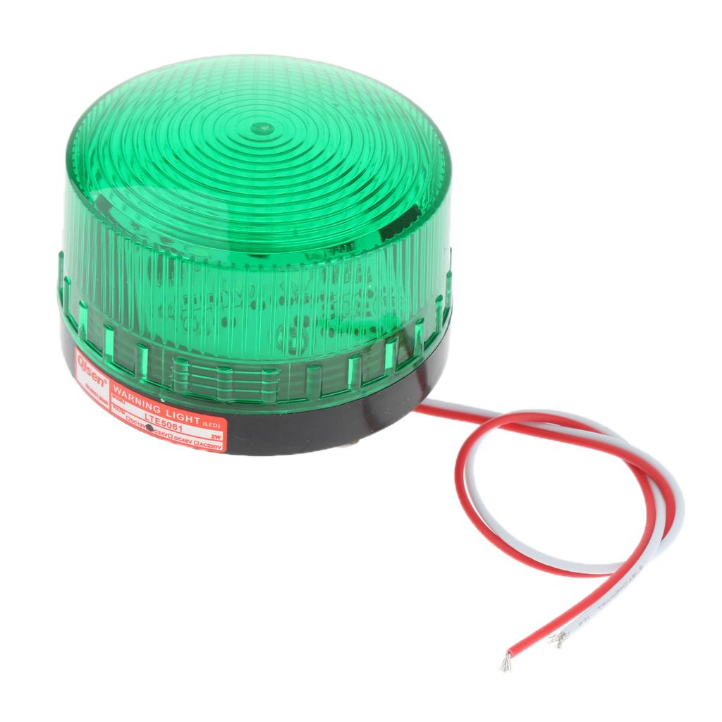 24V Flash Strobe / Always-On Warning Beacon Lights, Green