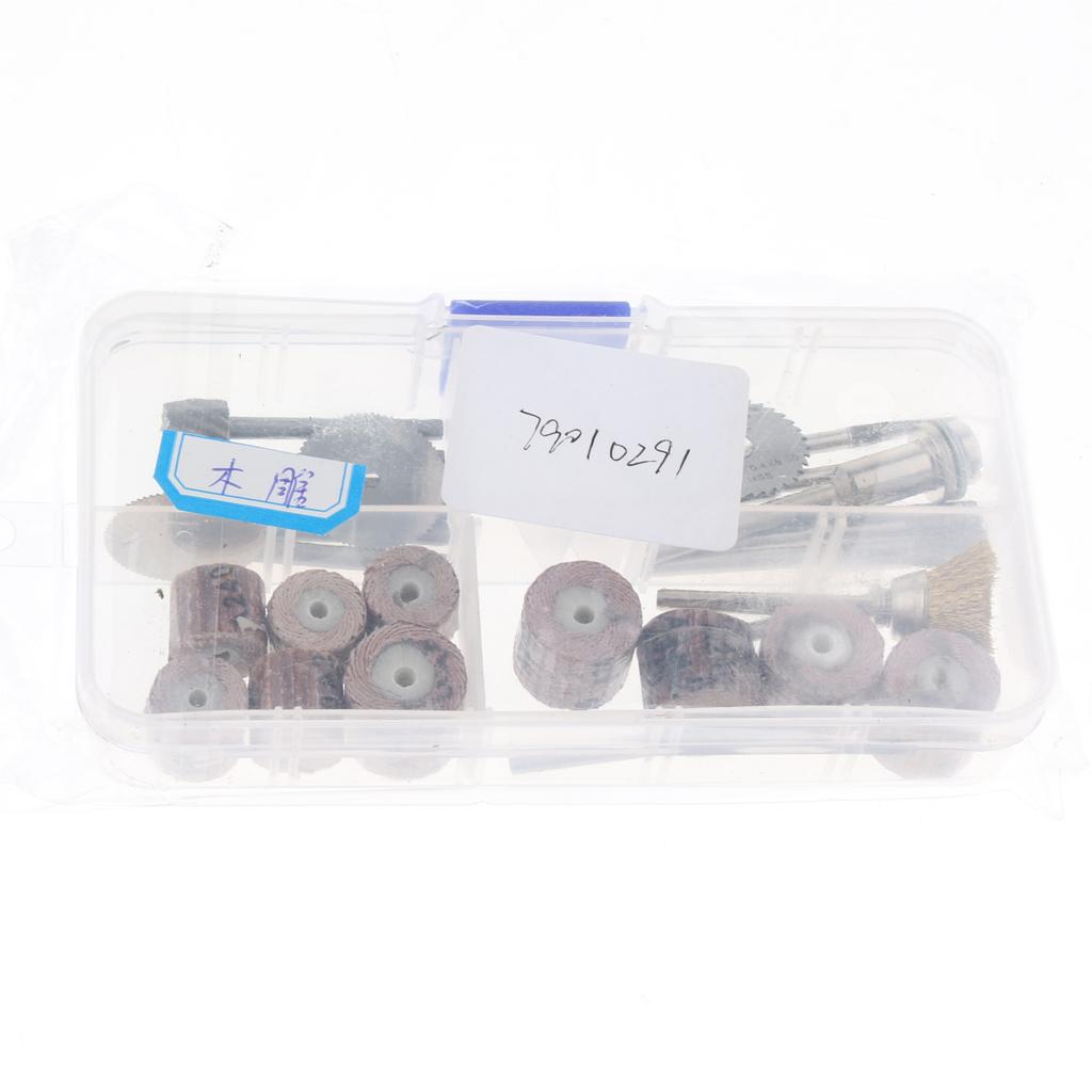 25PCS Woodwork Rotary Tool Accessory Kit for Carving Grinding 1/8 Inch Shank