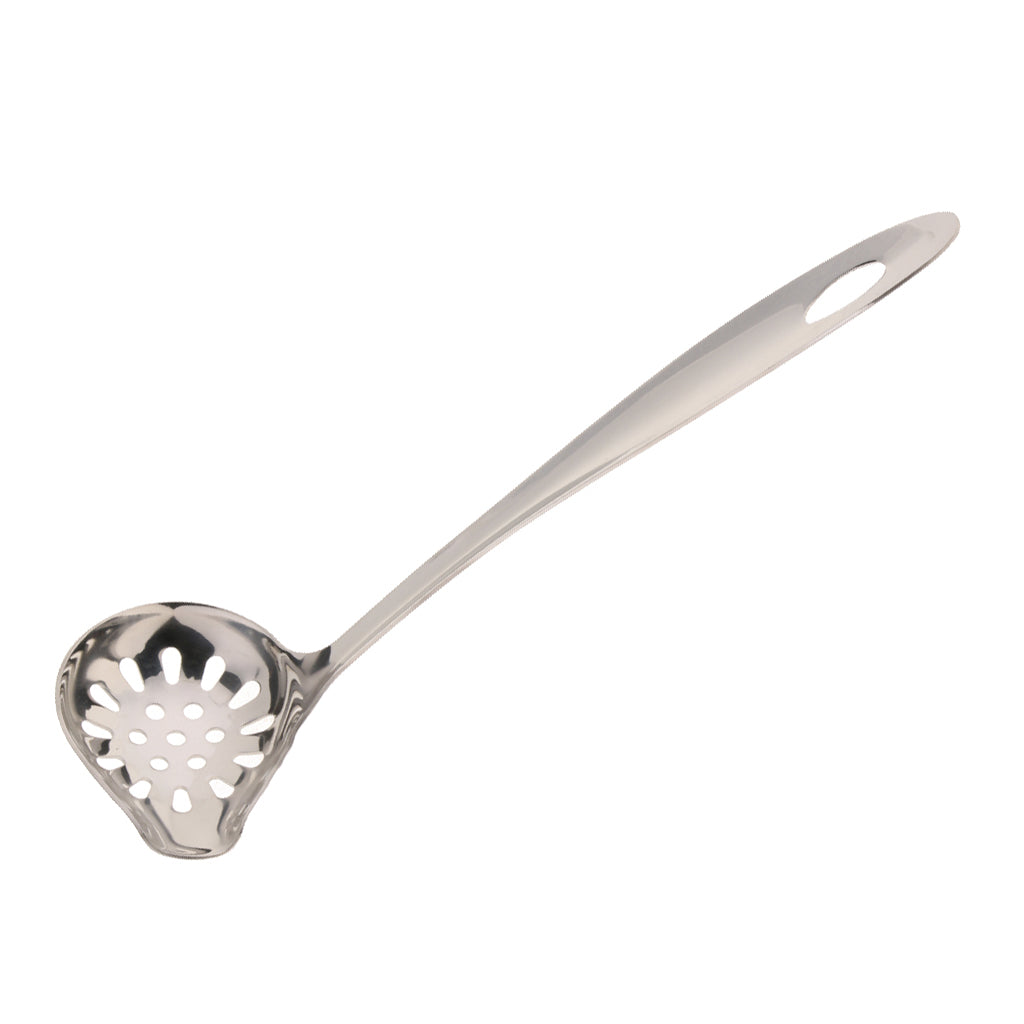 Stainless Steel Soup Spoon with Duck Mouth Kitchen Filter Tool Colander