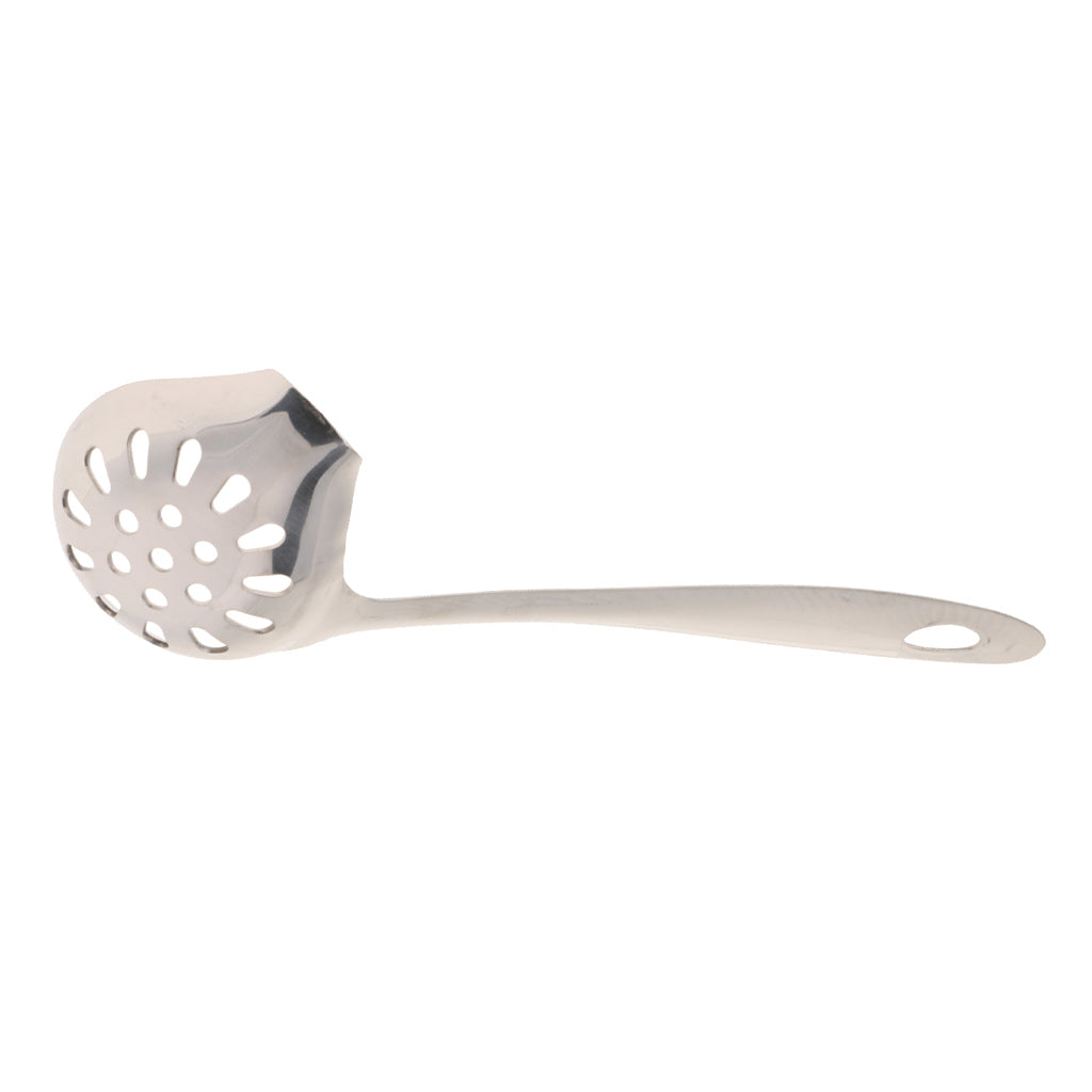 Stainless Steel Soup Spoon with Duck Mouth Kitchen Filter Tool Colander