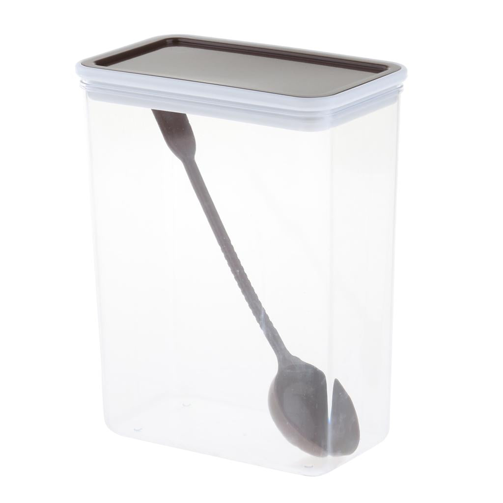 Large Square/Rectangle Sealed Airtight Food Storage Container Clear Brown