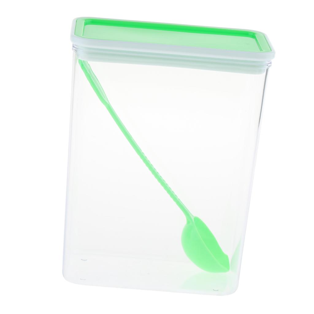 Large Square/Rectangle Sealed Airtight Food Storage Container Clear Green