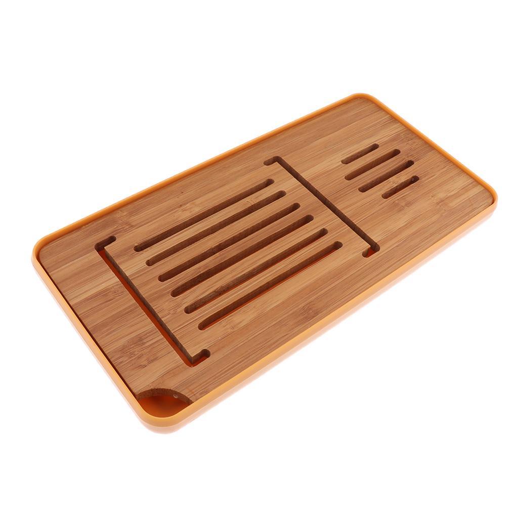 Bamboo Chinese Gongfu Tea Table Serving Tray Tabletop Tea Tray, Keep Your Table Neat and Clean, 23x11.5cm