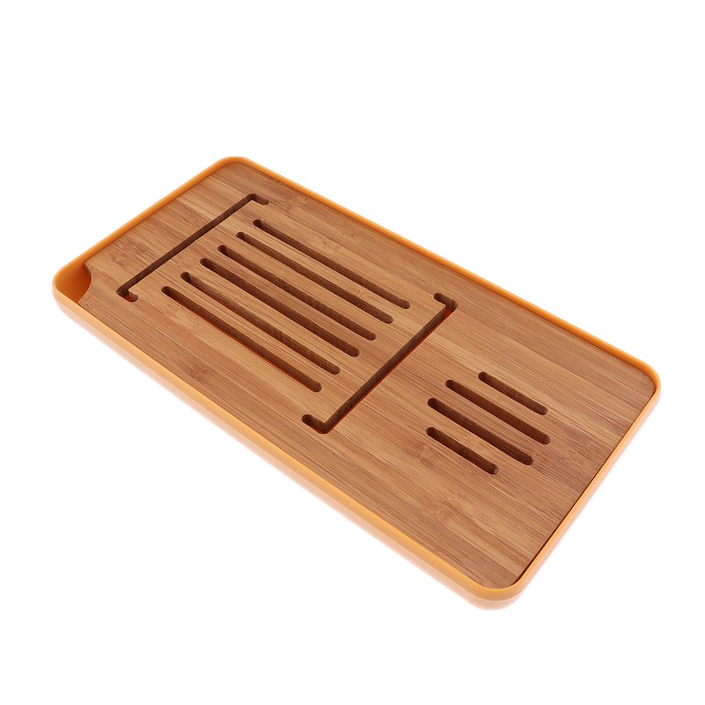 Bamboo Chinese Gongfu Tea Table Serving Tray Tabletop Tea Tray, Keep Your Table Neat and Clean, 23x11.5cm