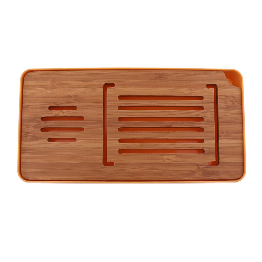 Bamboo Chinese Gongfu Tea Table Serving Tray Tabletop Tea Tray, Keep Your Table Neat and Clean, 23x11.5cm