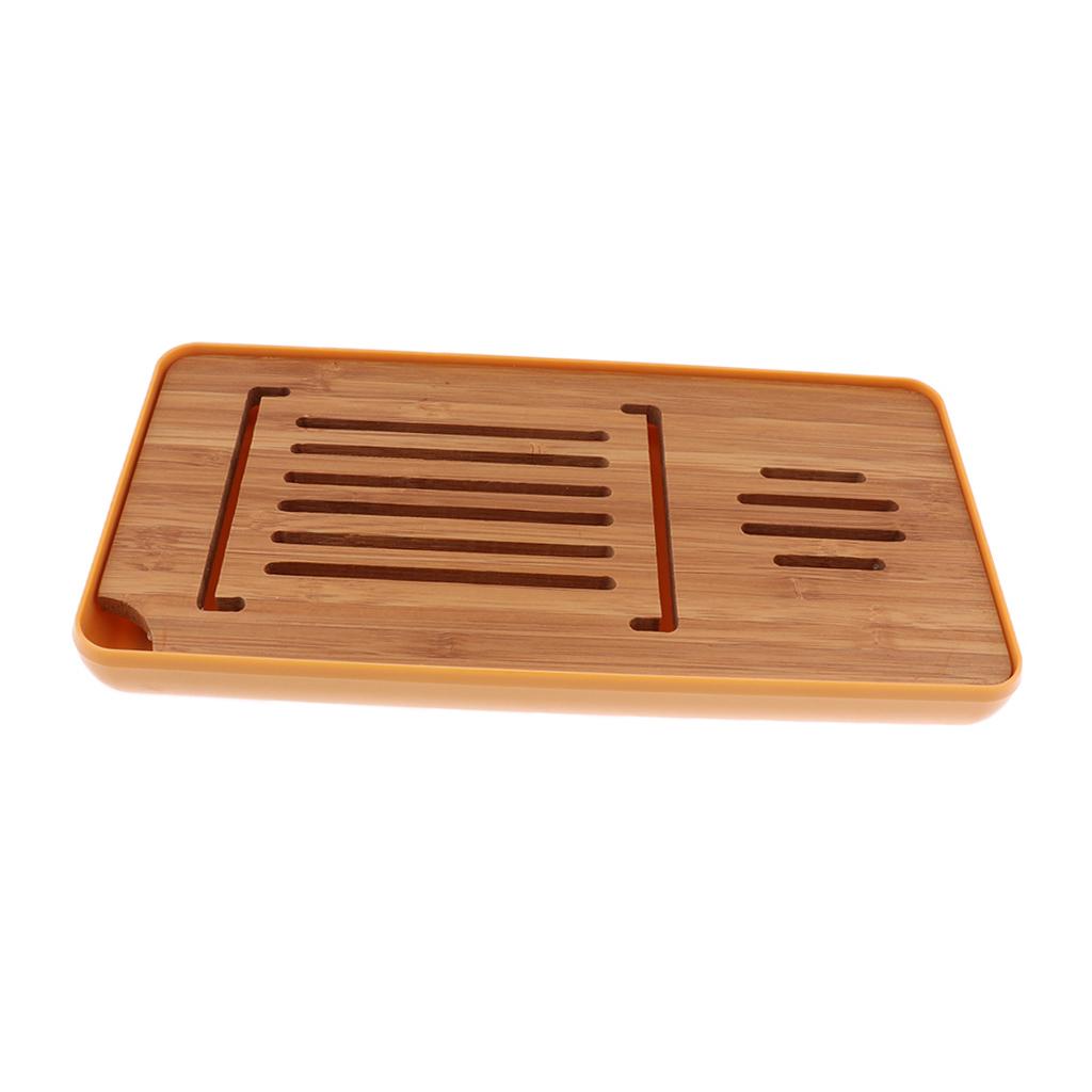 Bamboo Chinese Gongfu Tea Table Serving Tray Tabletop Tea Tray, Keep Your Table Neat and Clean, 23x11.5cm