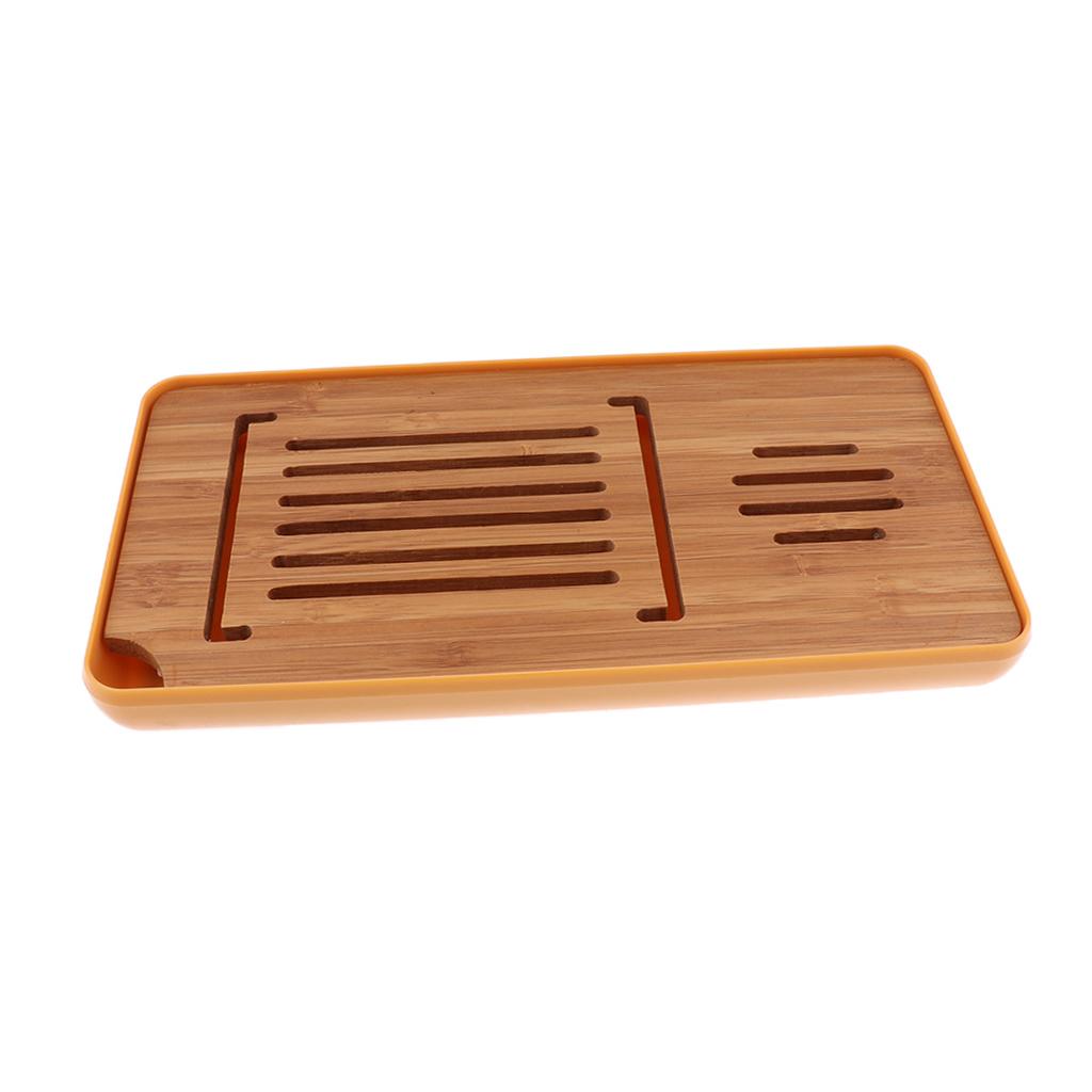 Bamboo Chinese Gongfu Tea Table Serving Tray Tabletop Tea Tray, Keep Your Table Neat and Clean, 23x11.5cm