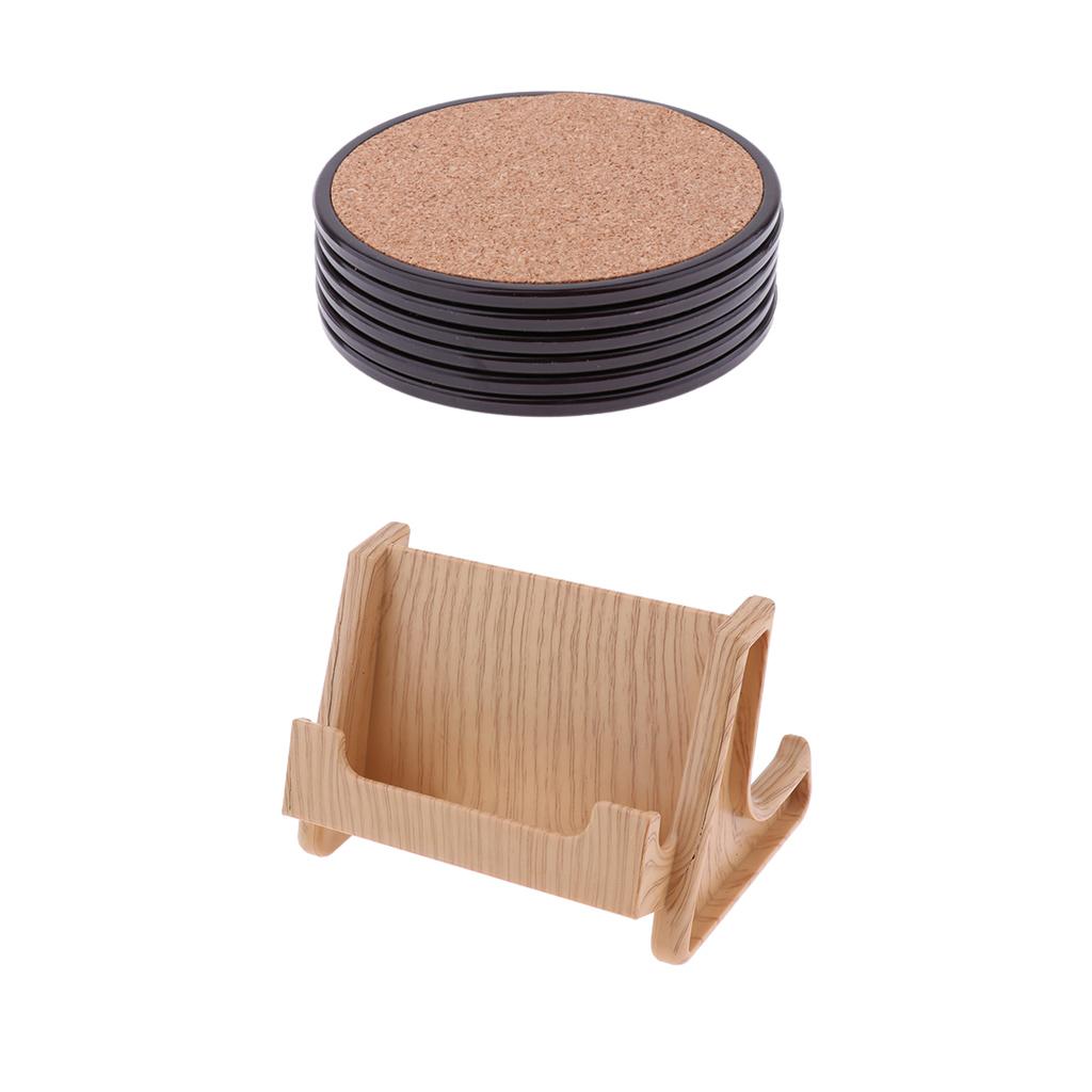 Wooden Drink Pad Coasters holder set for Protect Dinning Table Coaster