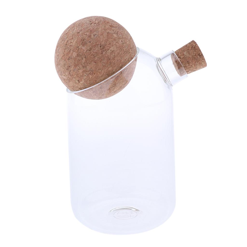 Cork Top Glass Food Storage Jar Kitchen Canister for Candy Coffee Tea 800ml