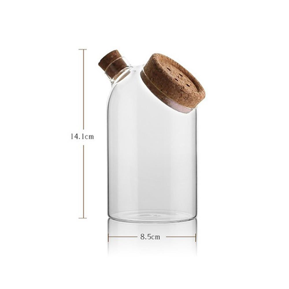 Cork Top Glass Food Storage Jar Kitchen Canister for Candy Coffee Tea 800ml