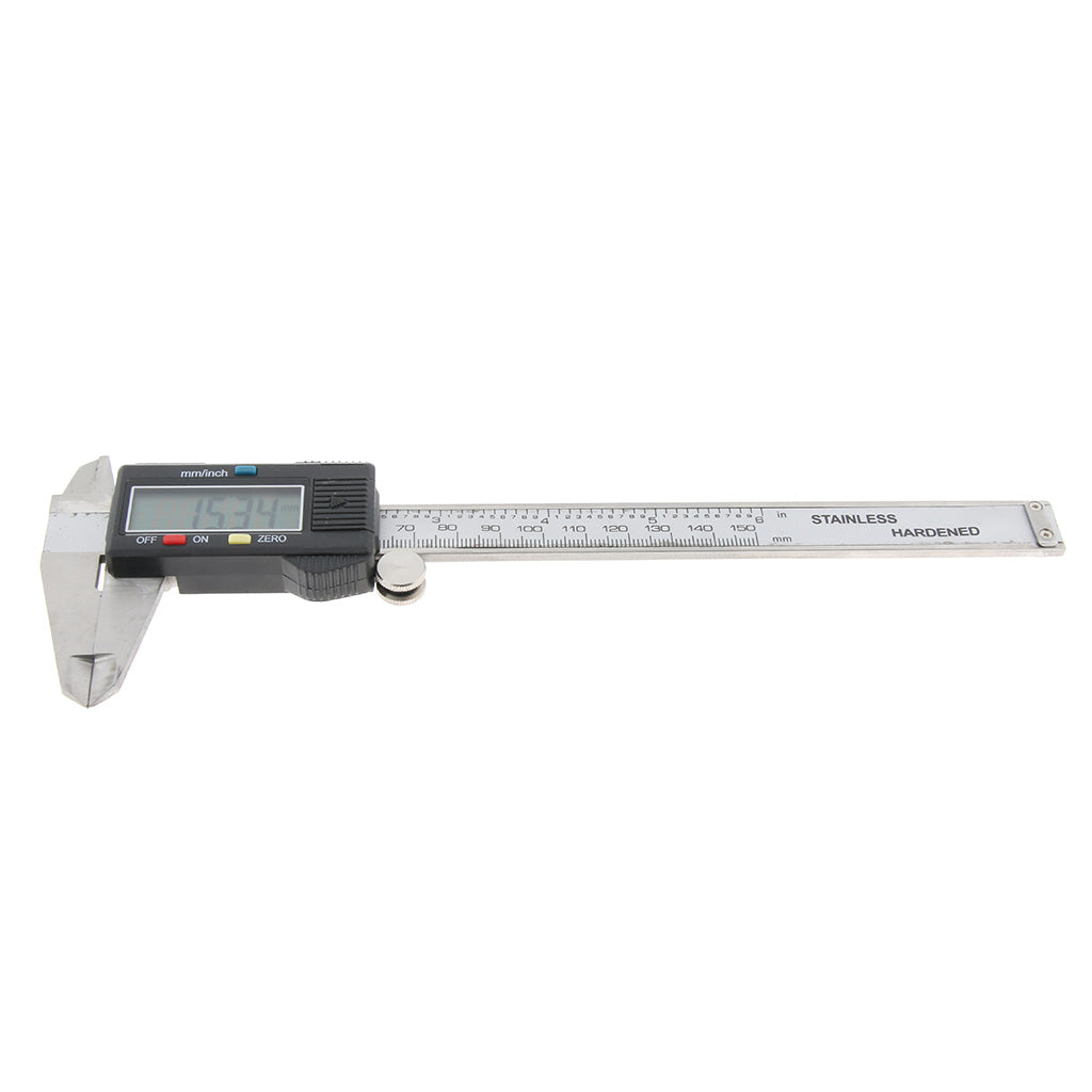 Stainless Steel LCD Electronic Digital Vernier Caliper Gauge Micrometer Inch/Metric 0-150mm/0-6 inch