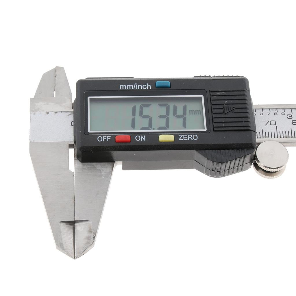 Stainless Steel LCD Electronic Digital Vernier Caliper Gauge Micrometer Inch/Metric 0-150mm/0-6 inch