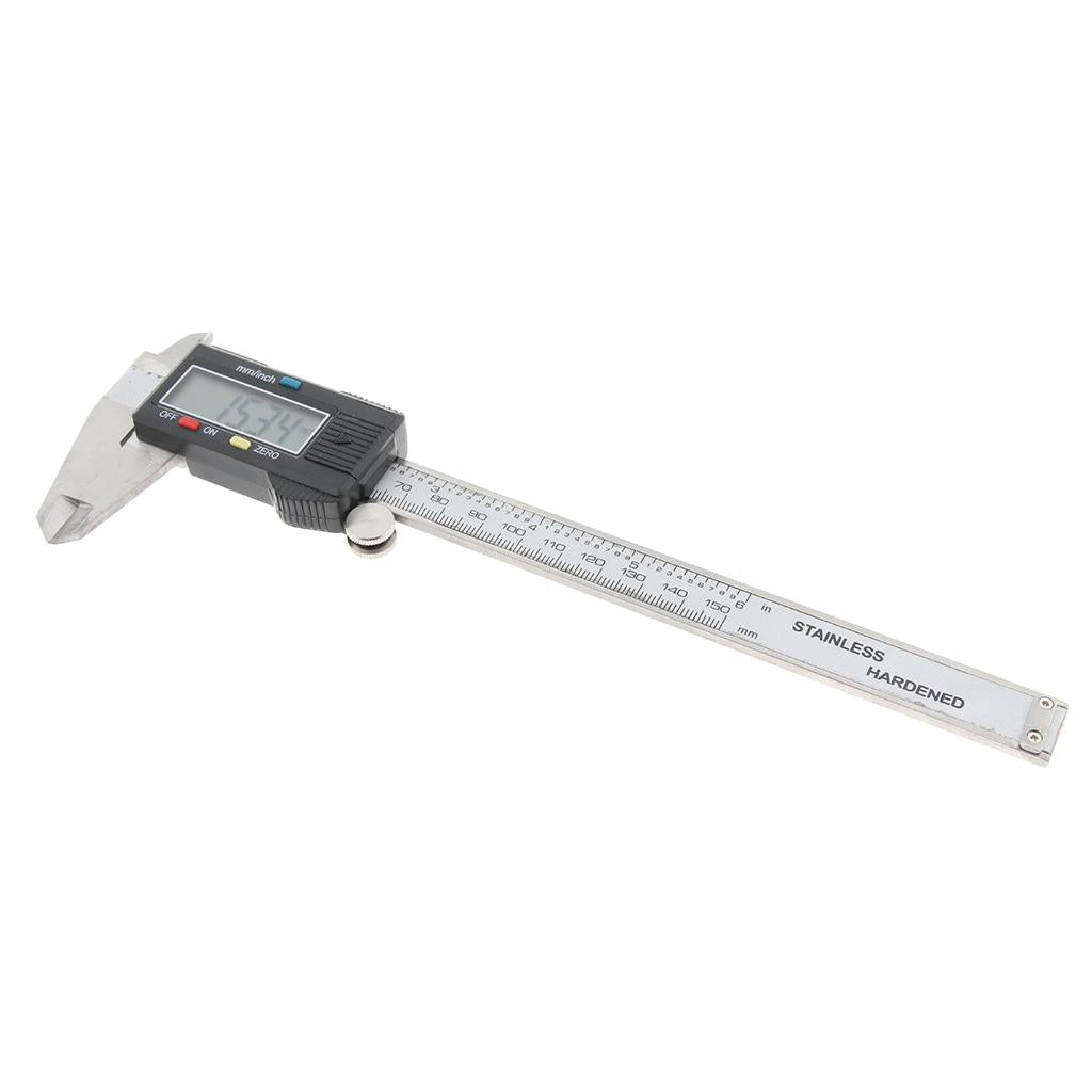 Stainless Steel LCD Electronic Digital Vernier Caliper Gauge Micrometer Inch/Metric 0-150mm/0-6 inch