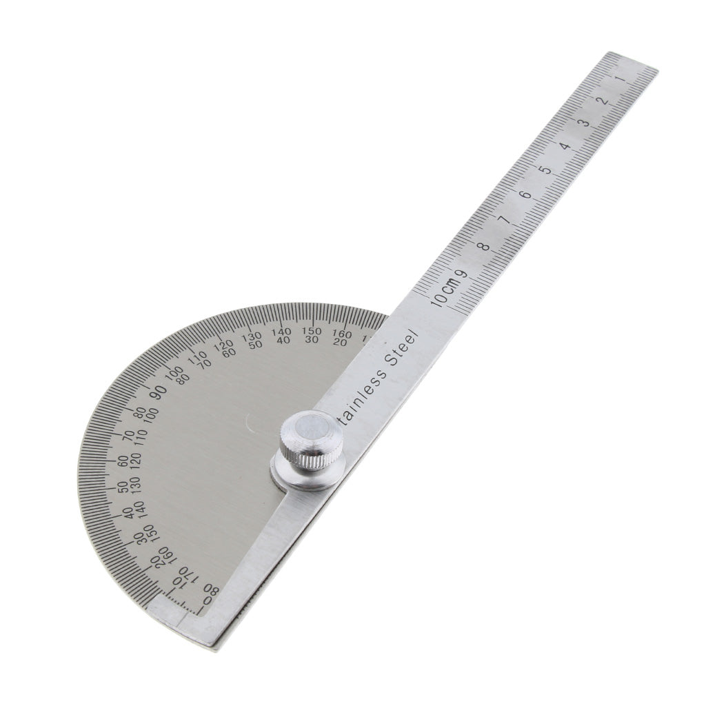 Stainless Steel Round Head Protractor 0~100mm