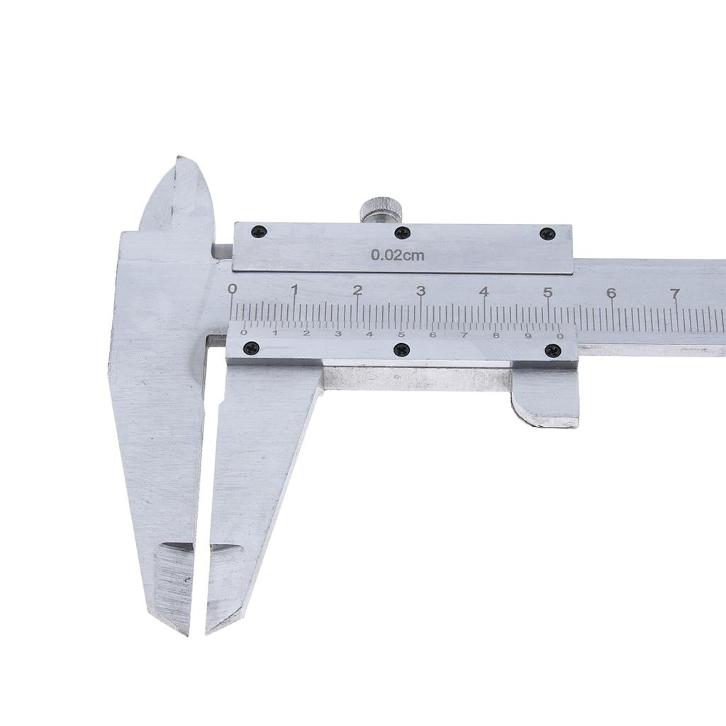 200mm X 0.02mm Manual Vernier Scale Ruler Caliper Mm Metric, Made of carbon steel, never deform