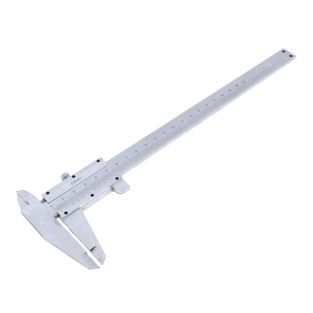 200mm X 0.02mm Manual Vernier Scale Ruler Caliper Mm Metric, Made of carbon steel, never deform