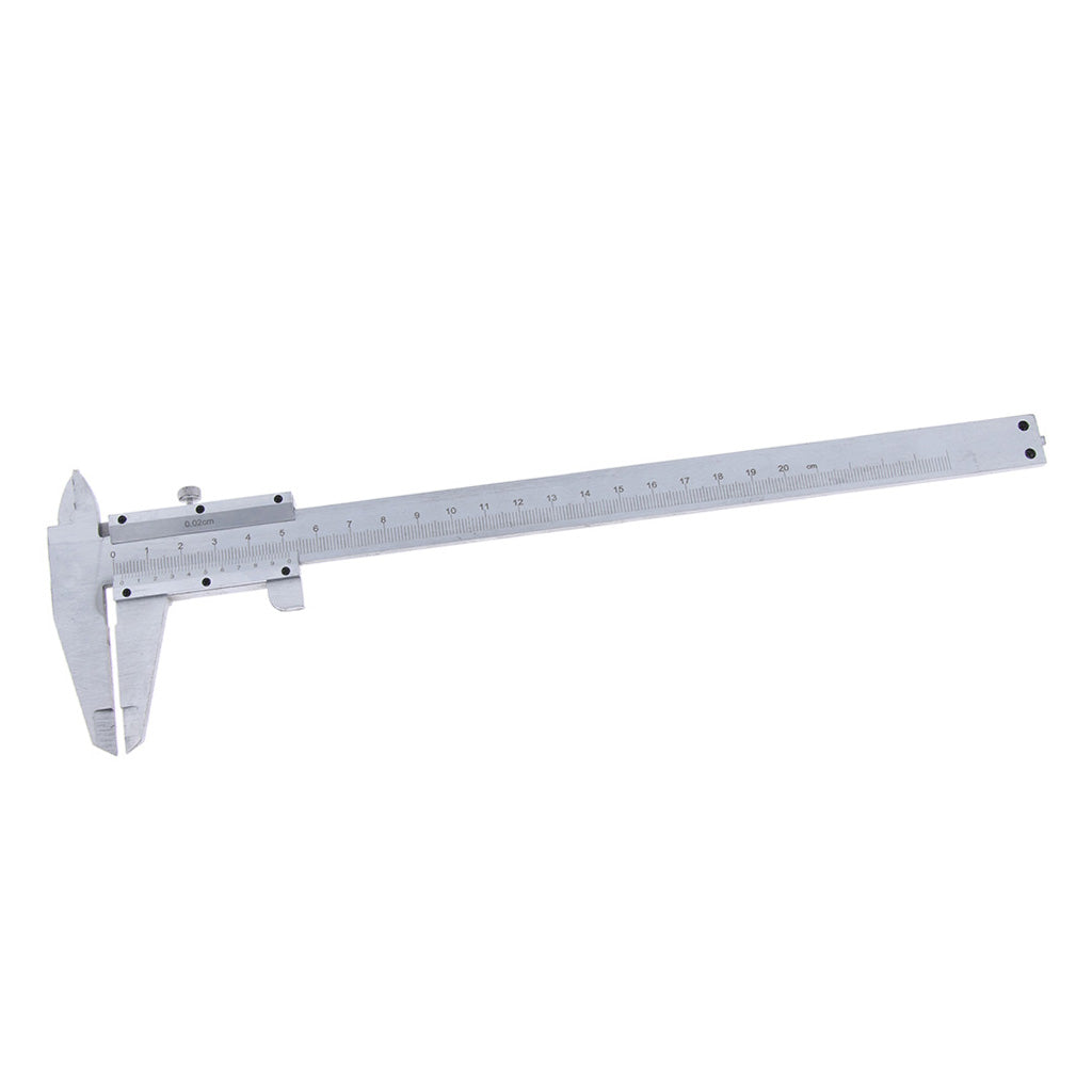 200mm X 0.02mm Manual Vernier Scale Ruler Caliper Mm Metric, Made of carbon steel, never deform