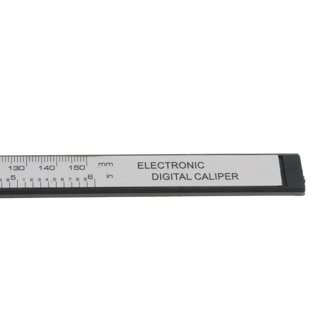 0-150mm Plastic Digital Vernier Ruler Caliper Metric Mm/ Inch Reading Black