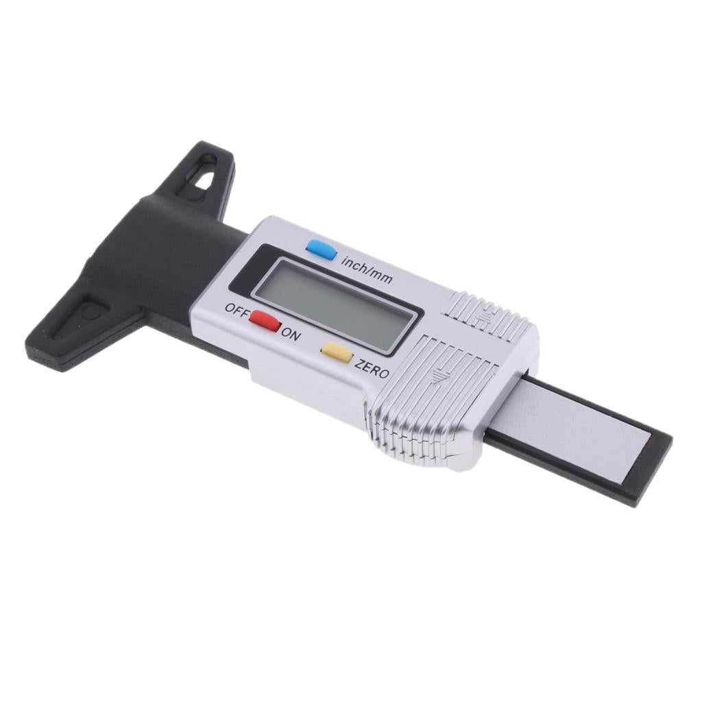 Car Digital Tyre Tire Tread Depth Gauge Measurer Caliper LCD 0-25mm Heavy Duty High Quality