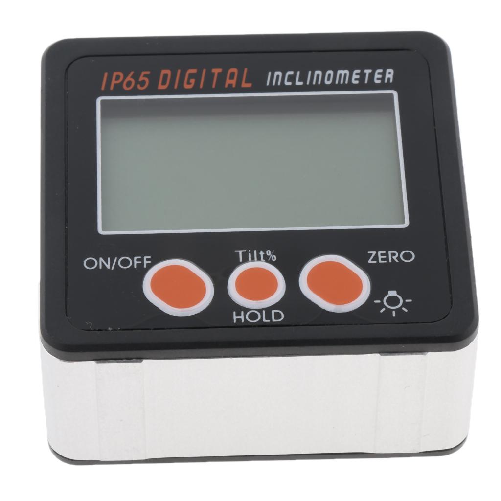 Digital Inclinometer Protractor Angle Finder Gauge Level Box Backlight IP65