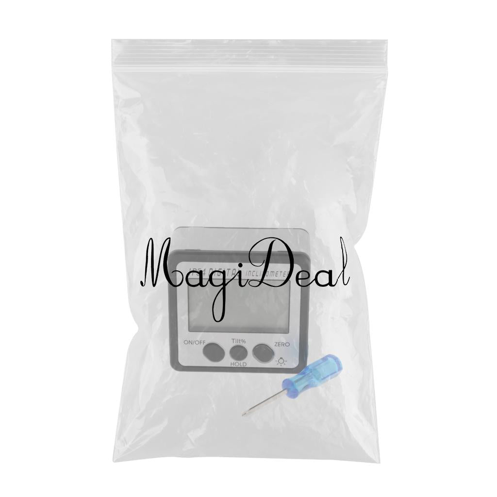 Digital Inclinometer Protractor Angle Finder Gauge Level Box IP54 Black